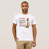 Rude 70's Mustache Santa Man T-shirt (Voorkant volledig)