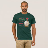 Rude 70's Mustache Santa Man T-shirt (Voorkant volledig)