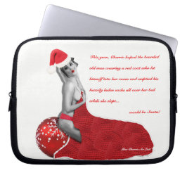 Rude Adult Joke Sexy Mrs. Santa Pinup Laptop Mouw Laptop Sleeve