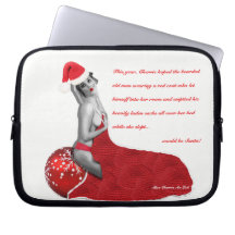 Rude Adult Joke Sexy Mrs. Santa Pinup Laptop Mouw