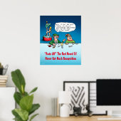 Rude Alf de Elf Funny Cartoon kerstPoster Poster (Thuiskantoor)