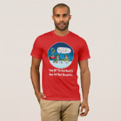 Rude Alf de Red Nosed Elf Funny Cartoon T-shirt (Voorkant volledig)