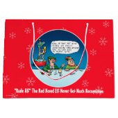 Rude Alf de Rode Nosed Elf grappige kerst Groot Cadeauzakje (Voorkant)