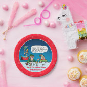 Rude Alf de rode, nosse Elf Cartoon Papieren Bordje (Feest)