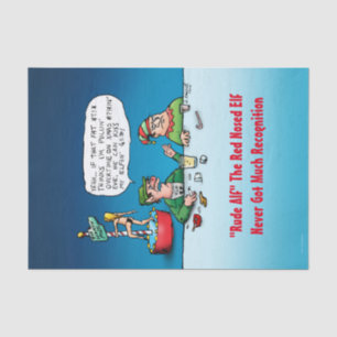 Rude Alf de Rode Ontsnapper Elf Funny Xmas Tissuepapier