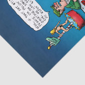 Rude Alf de Rode Ontsnapper Elf Funny Xmas Tissuepapier (Detail)