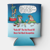 Rude Alf Funny Cartoon Elf in bar Blikjeskoeler (Voorkant)