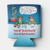 Rude Alf Funny Cartoon Elf in bar Blikjeskoeler (Achterkant)