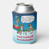 Rude Alf Funny Cartoon Elf in bar Blikjeskoeler (Blikje Achterkant)