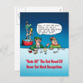 Rude Alf - Funny Elf Christmas Cartoon Feestdagenkaart (Voorkant / Achterkant)