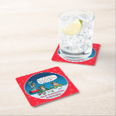 Rude Alf Funny KerstElf Kartonnen Onderzetters (Insitu)