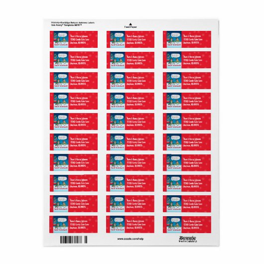 Rude Alf het Rode Ontsnelde Adres van de Terugkeer Etiket (Full Sheet)