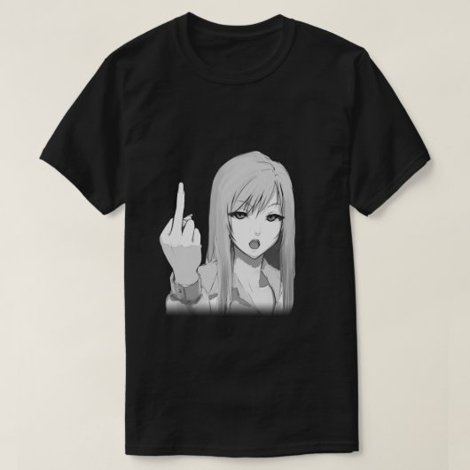 Rude Anime Girl Sticker T-shirt (Design voorkant)