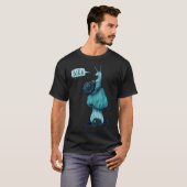 Rude Blue Mushroom Sticker T-shirt (Voorkant volledig)