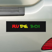RUDE BOI BUMPERSTICKER (Op auto)