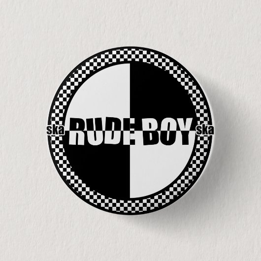 Rude Boy Pin Ronde Button 3,2 Cm (Voorkant)