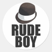 Rude Boy Ronde Sticker (Voorkant)