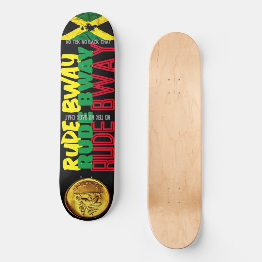 RUDE BWAY 8 1/4 "Skateboard Deck Persoonlijk Skateboard (Voorkant)
