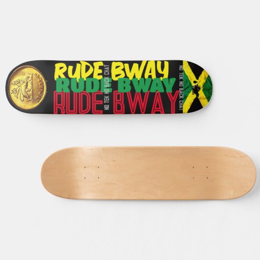RUDE BWAY 8 1/4 "Skateboard Deck Persoonlijk Skateboard (Horizontaal)