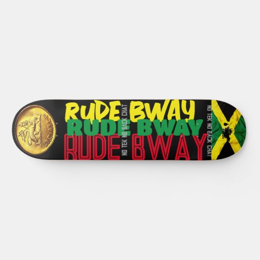 RUDE BWAY 8 1/4 "Skateboard Deck Persoonlijk Skateboard (Horizontaal)