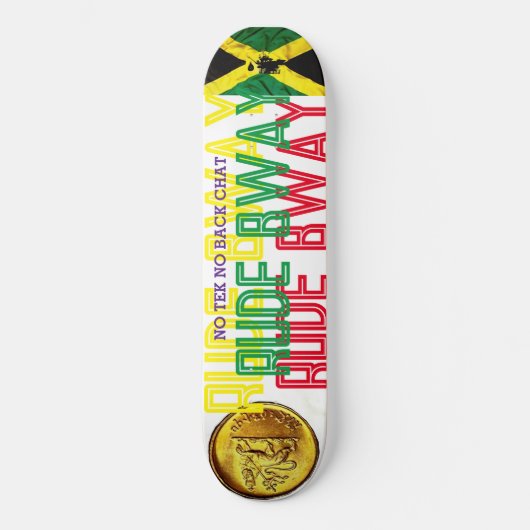 RUDE BWAY OFFICIAL 8 1/4" Skateboard Dek (Voorkant)