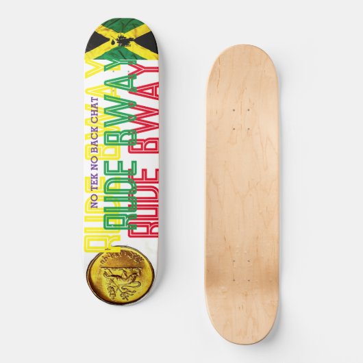 RUDE BWAY OFFICIEEL 8 1/4" Skateboard Deck (Voorkant)