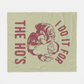 Rude Christmas Santa Face Ik doe het voor de ho's Fleece Deken (Voorkant (Horizontaal))