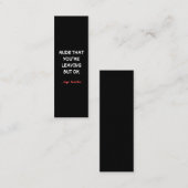 Rude dat je weggaat, goed lullig vinden beter klantenkaartje (Voorkant / Achterkant)