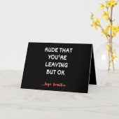Rude dat je weggaat, maar oké kaart (Gele Bloem)