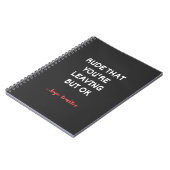 Rude dat je weggaat, maar oké notitieboek (Linkerzijde)