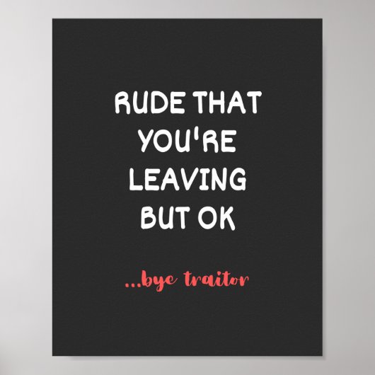 Rude dat je weggaat, maar oké poster (Voorkant)