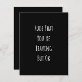 Rude dat je weggaat, maar oké Rude dat je bent Aankondiging (Voorkant / Achterkant)