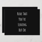 Rude dat je weggaat, maar oké Rude dat je bent Aankondiging (Voorkant / Achterkant)