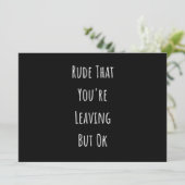 Rude dat je weggaat, maar oké Rude dat je bent Aankondiging (Staand voorkant)