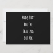 Rude dat je weggaat, maar oké Rude dat je bent Aankondiging (Voorkant)