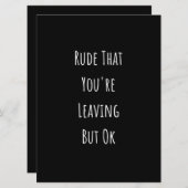 Rude dat je weggaat, maar oké Rude dat je bent Save The Date (Voorkant / Achterkant)