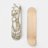 Rude Dog-ontwerp op hout Persoonlijk Skateboard (Voorkant)