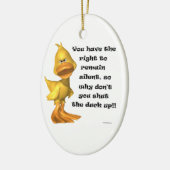 Rude Duck Oval Ornament (Links)