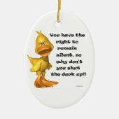 Rude Duck Oval Ornament (Voorkant)