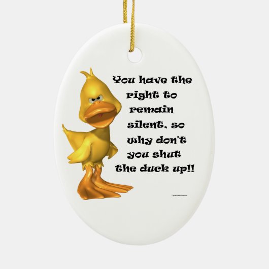 Rude Duck Oval Ornament (Achterkant)