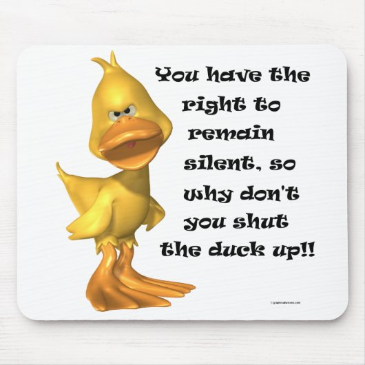 Rude Duck Square Muismat (Voorkant)