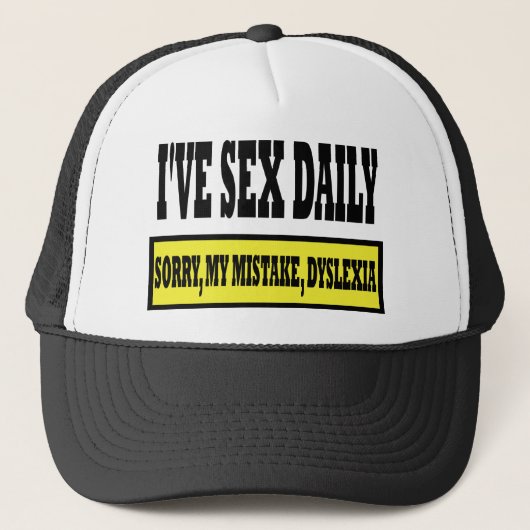 Rude dyslexia slogan trucker pet (Voorkant)