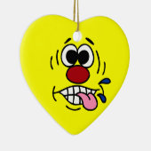 Rude Face Grumpey Keramisch Ornament (Rechts)