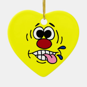 Rude Face Grumpey Keramisch Ornament
