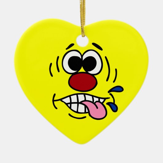 Rude Face Grumpey Keramisch Ornament (Voorkant)