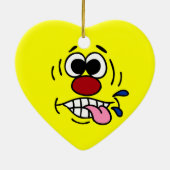 Rude Face Grumpey Keramisch Ornament (Achterkant)