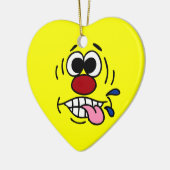 Rude Face Grumpey Keramisch Ornament (Links)