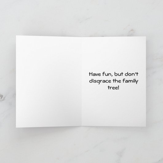 Rude  Fun Happy Birthday Kaart (Binnen)