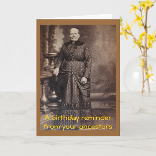 Rude  Fun Happy Birthday Kaart (Gele Bloem)