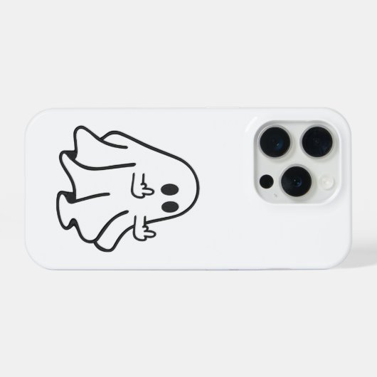 Rude Ghost – Funny Offensive Halloween iPhone Case iPhone Hoesje (Achterkant horizontaal)